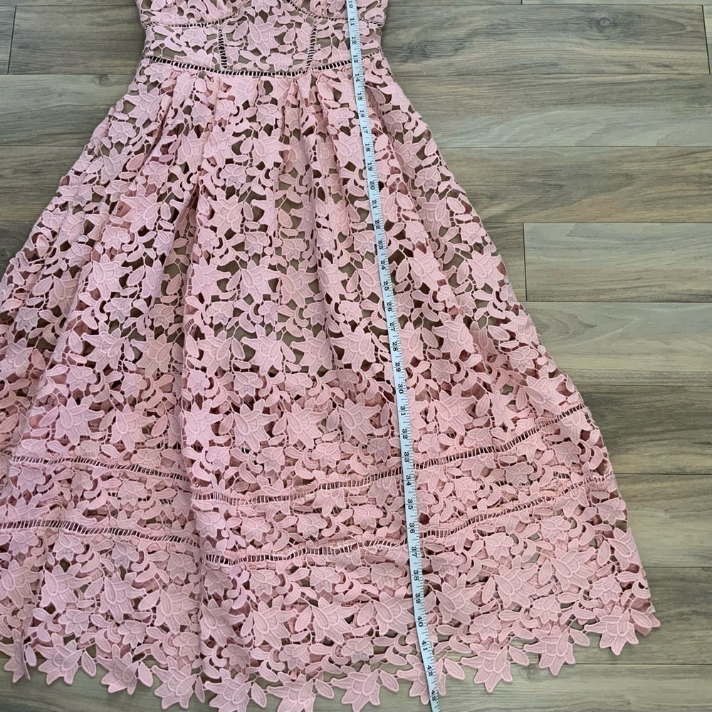 Sistaress Practical Lace Pattern Dress in Blush - Picture 13 of 13